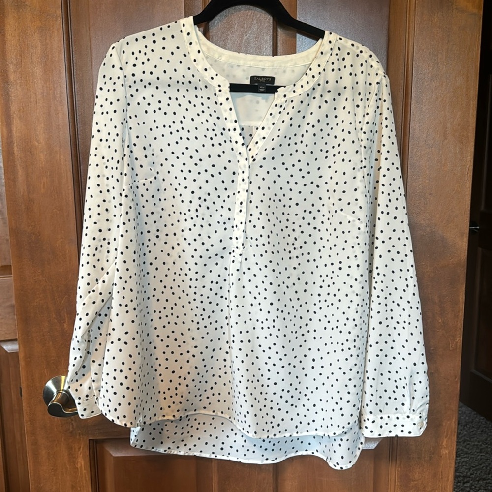 Talbots Polka Dot Blouse XLP